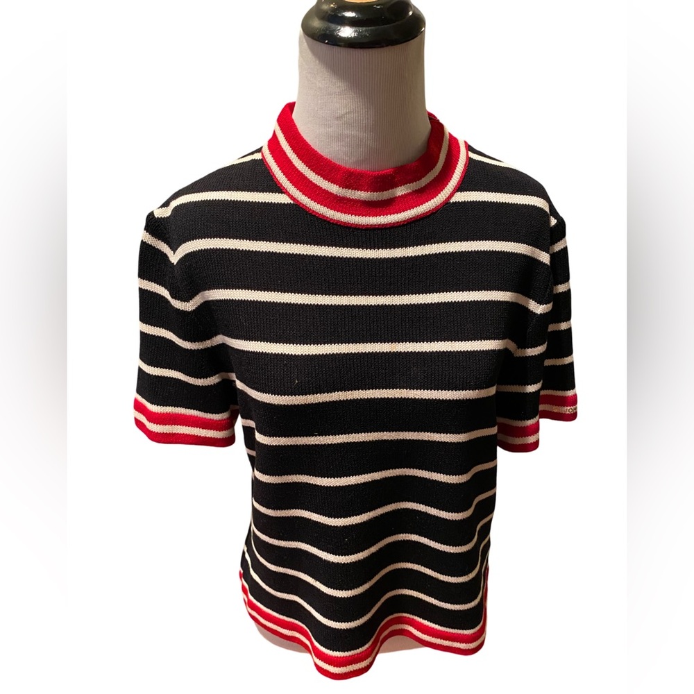 St John Sport Turtleneck Short Sleeve Top